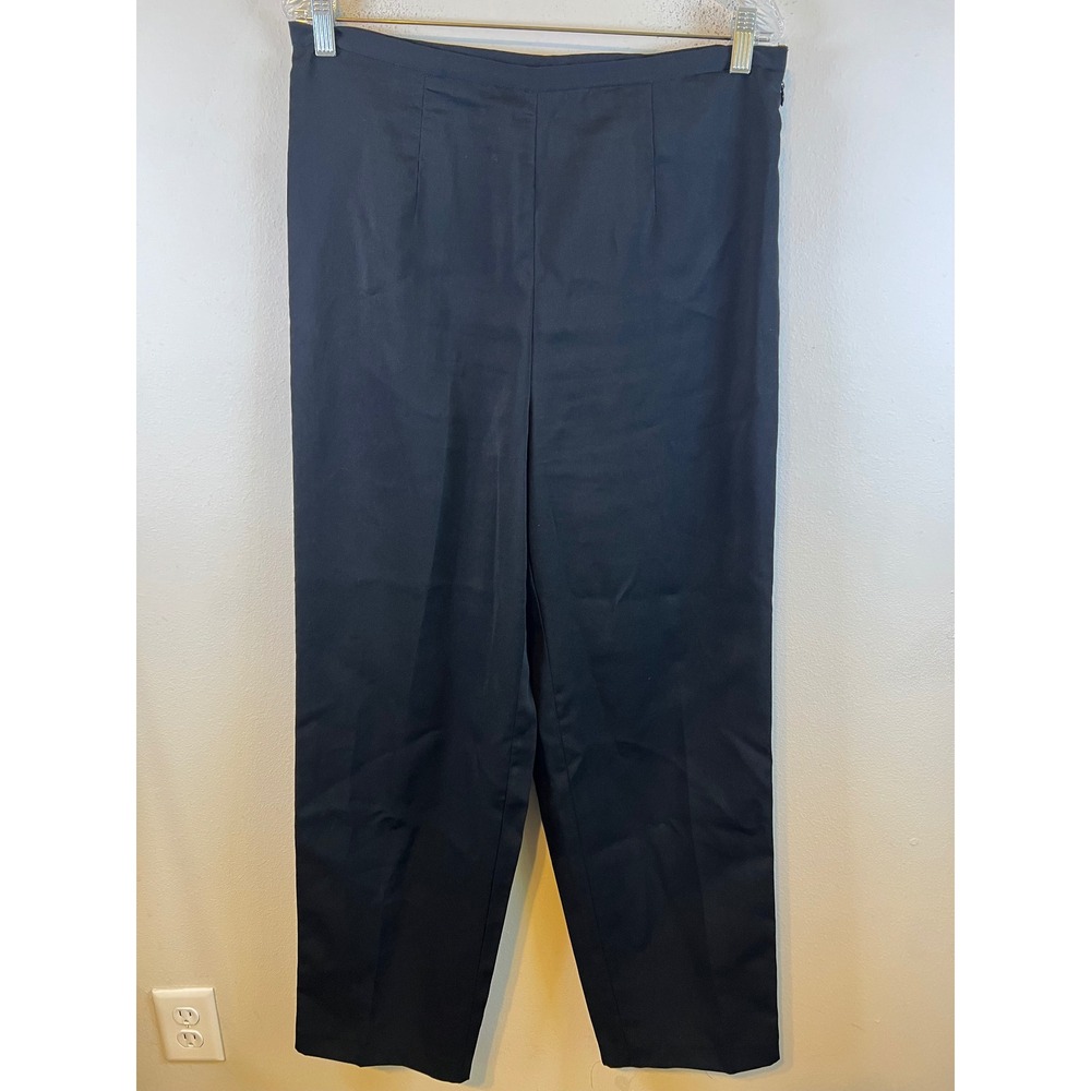 Jonathan Logan Womens Tapered Leg Dress Pants High Waist Black 33 Waist